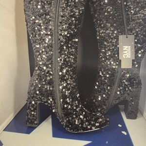 Steve Madden Black Sequin Women's Boots